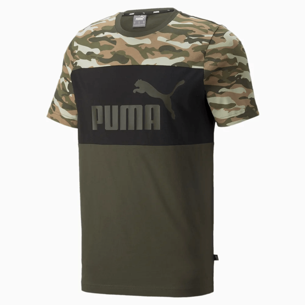 Camiseta Infantil Puma Essential Camo Menino - Preto
