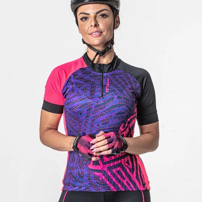 Camisa Ciclista Poker Zíper Parcial