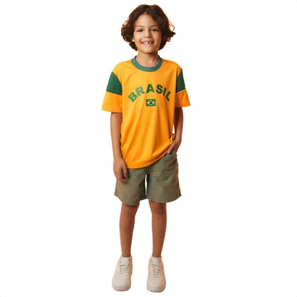 Camiseta Brasil Braziline Dengo Inf