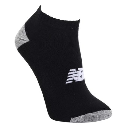 Meia New Balance Infantil Atoalhada Cano Curto Kit C/ 3