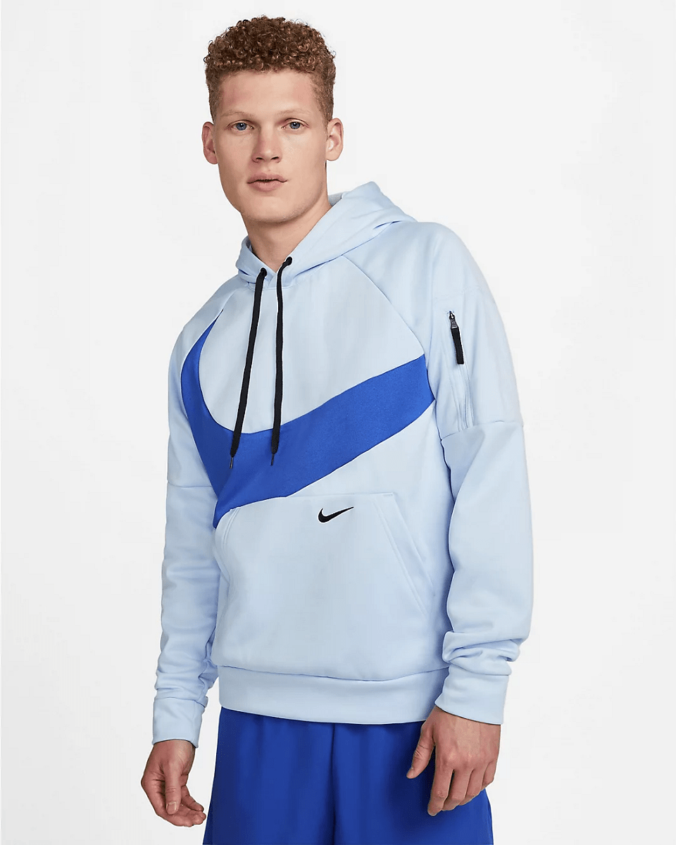 Moletom Nike Sportswear Club Crew Swoosh Azul - Compre Agora